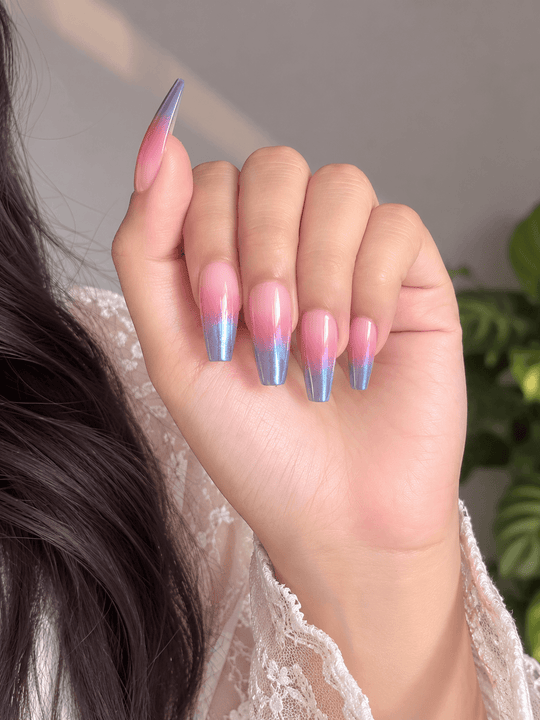 Chrome Cat Eye Press-On Nails