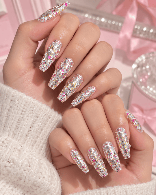 Glitter Press-On Nails