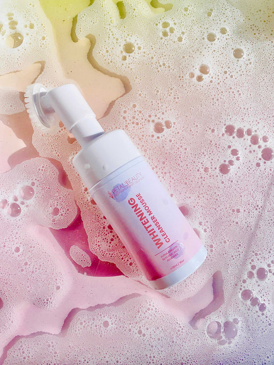 Whitening Cleanser Mousse—(alpha arbutin+glycolic acid+aloevera)