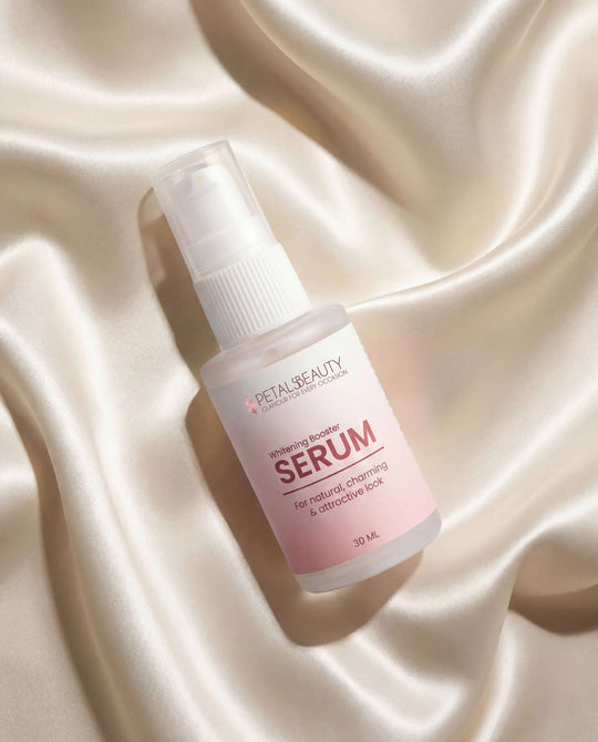 Whitening Booster Serum dropper bottle for brightening dull skin and dark spots