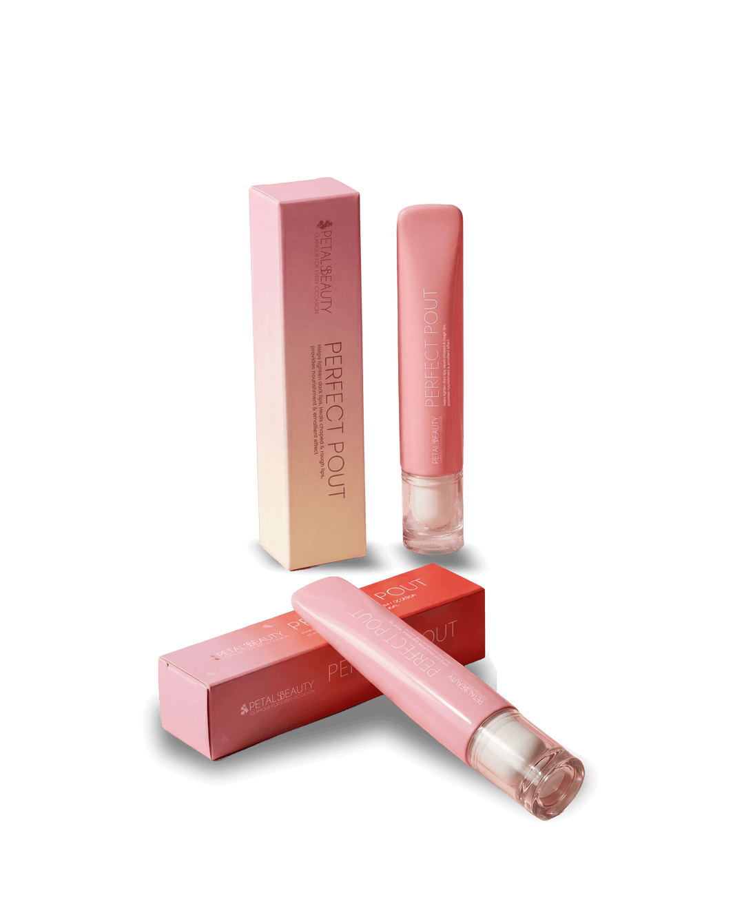 Bundle of two Perfect Pout lip glosses by Petals Beauty in your choice of shades