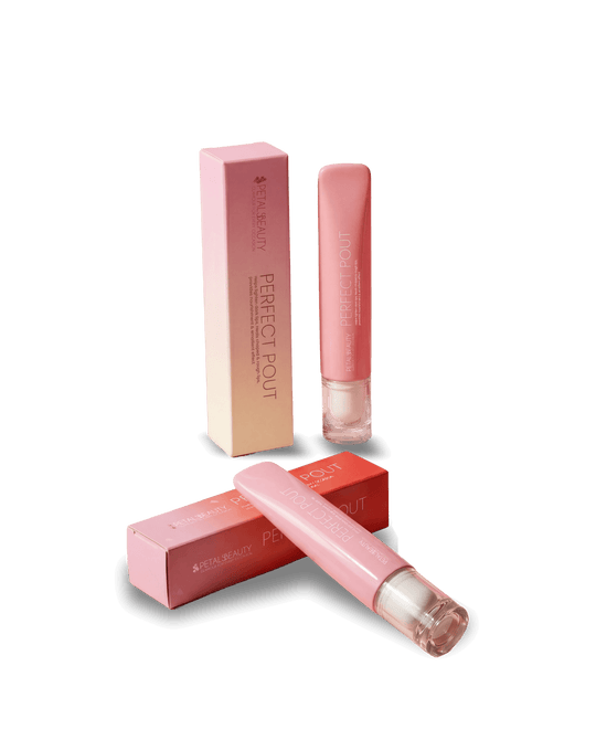 Bundle of two Perfect Pout lip glosses by Petals Beauty in your choice of shades
