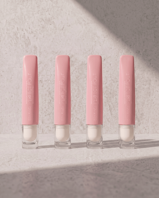 Perfect Pout bundle lip gloss shades shown with their applicators