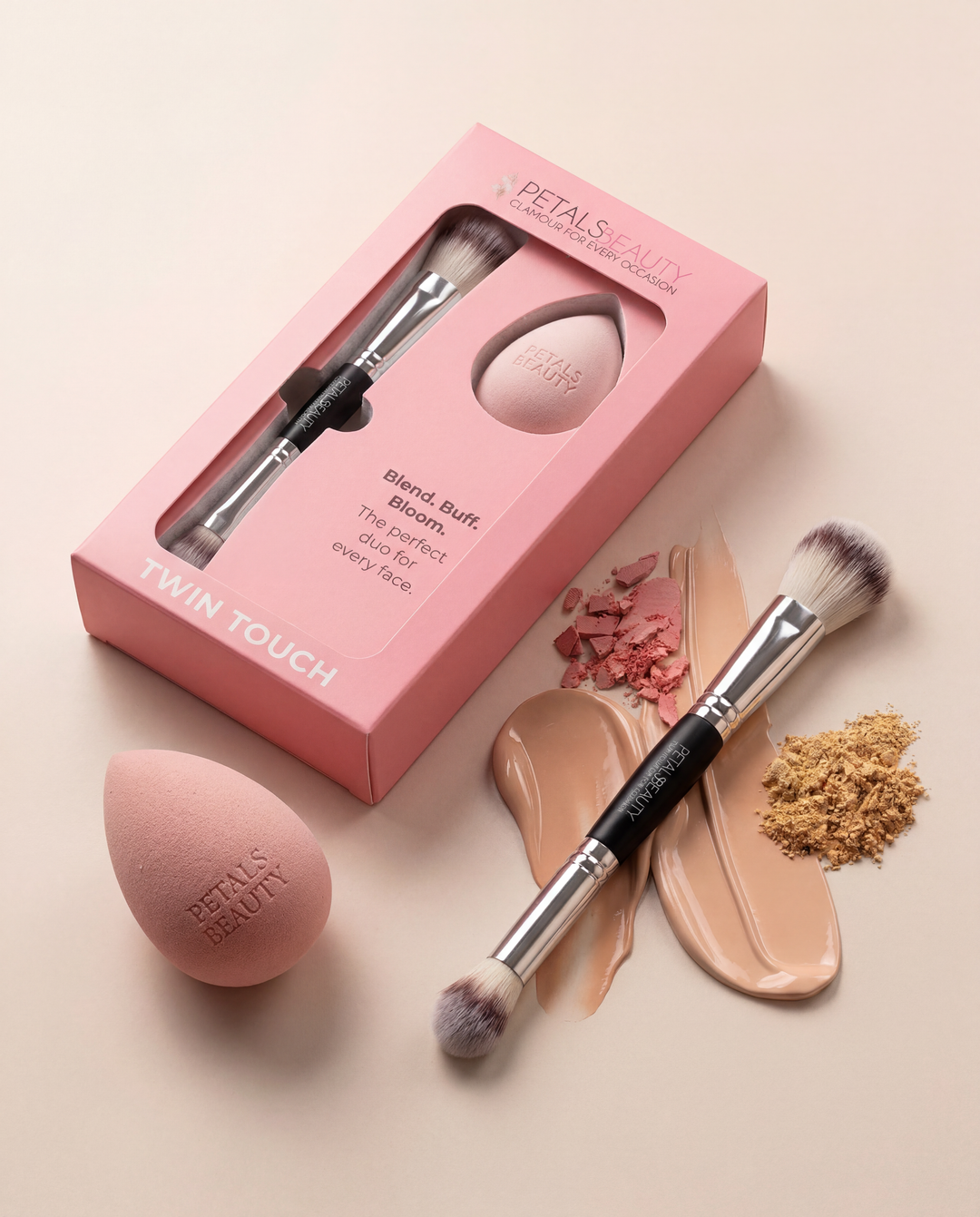 Twin Touch product by The Petals Beauty shown with packaging