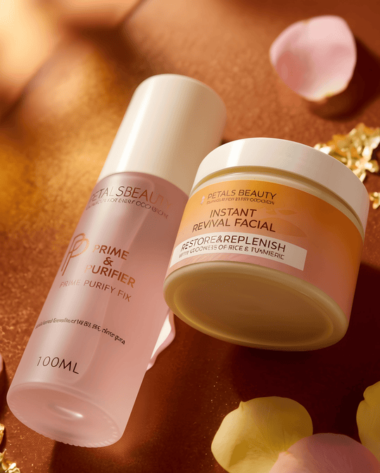 Glow Revival Bundle with Instant Revival Facial, Prime and Purifier and blending sponge