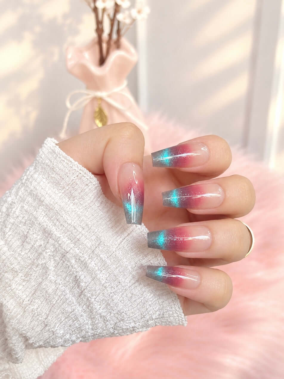 Chrome Cat Eye Press-On Nails