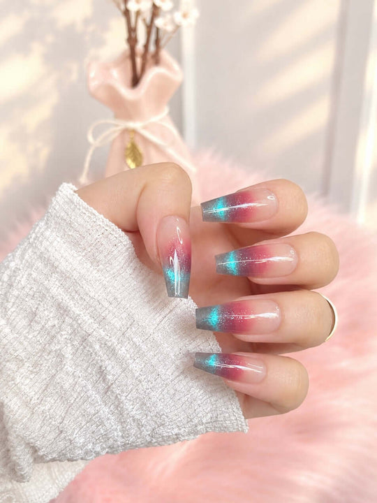 Chrome Cat Eye Press-On Nails