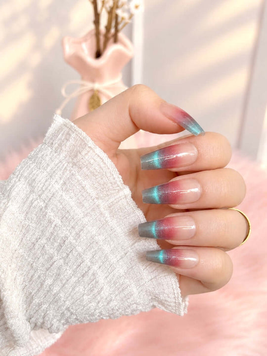 Chrome Cat Eye Press-On Nails