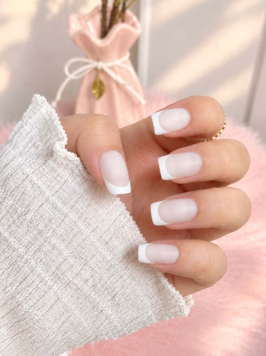 Cloud French Tip Press-On Nails