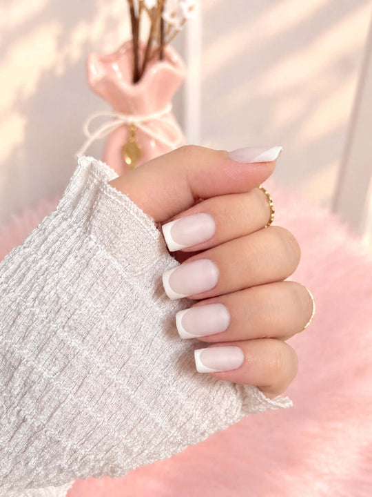 Cloud French Tip Press-On Nails