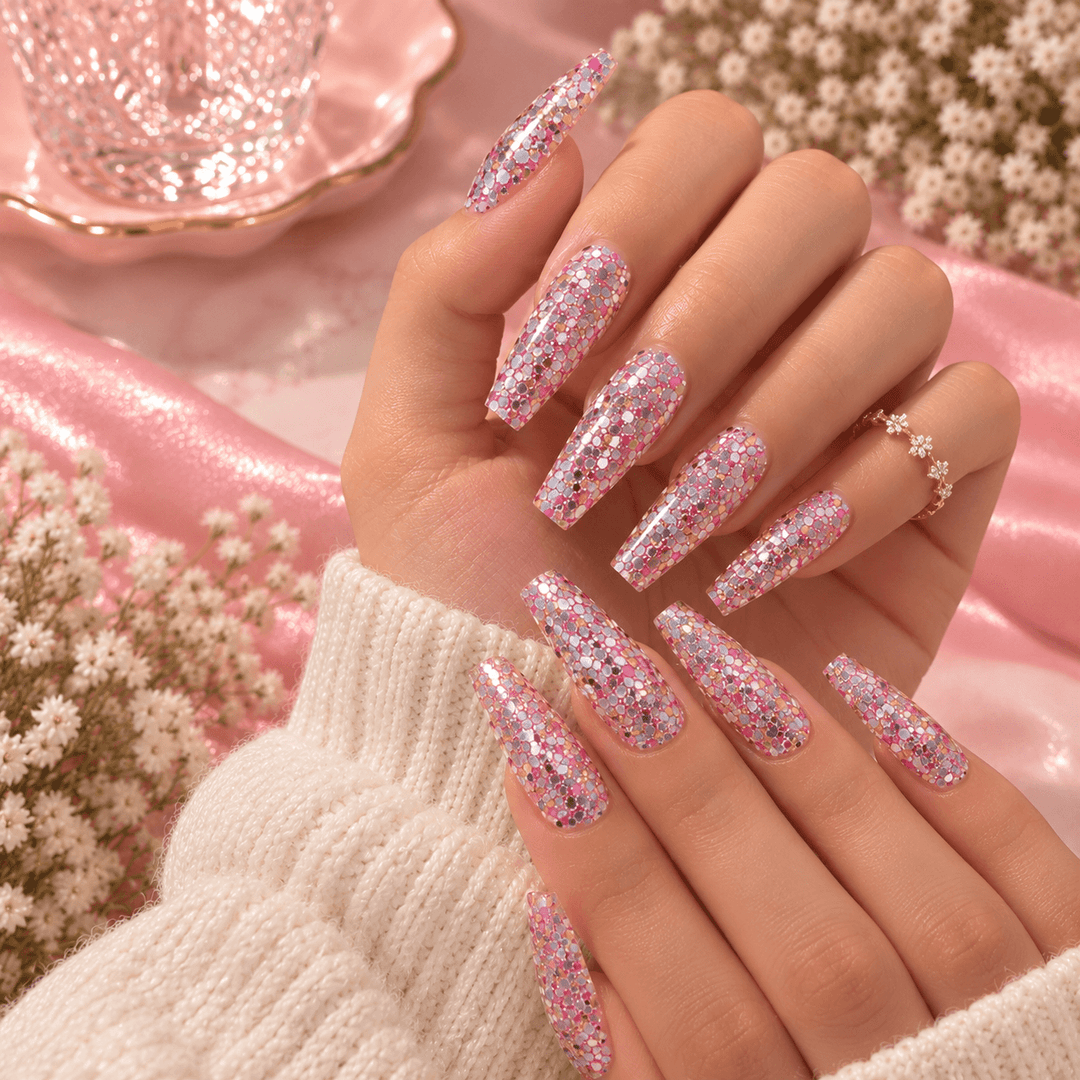 Glitter Press-On Nails