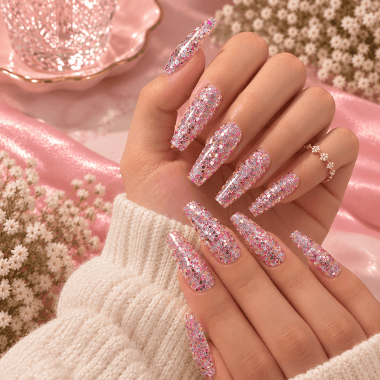 Glitter Press-On Nails