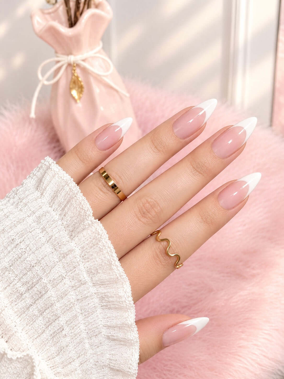 French Almond Press-On Nails