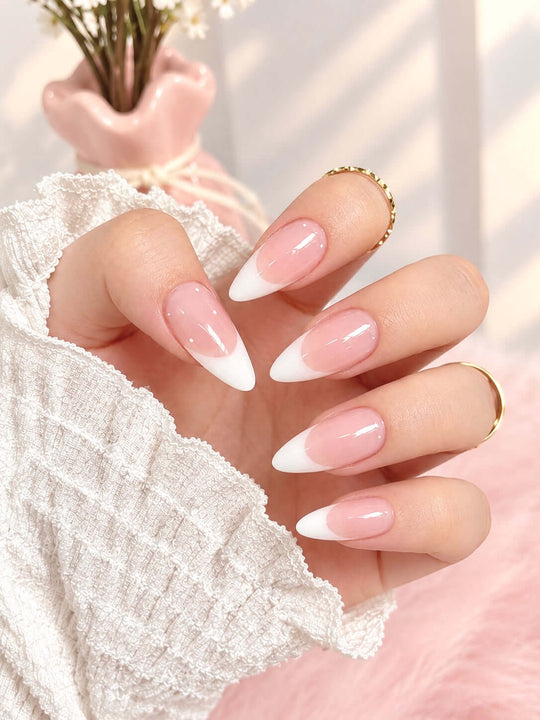 French Almond Press-On Nails