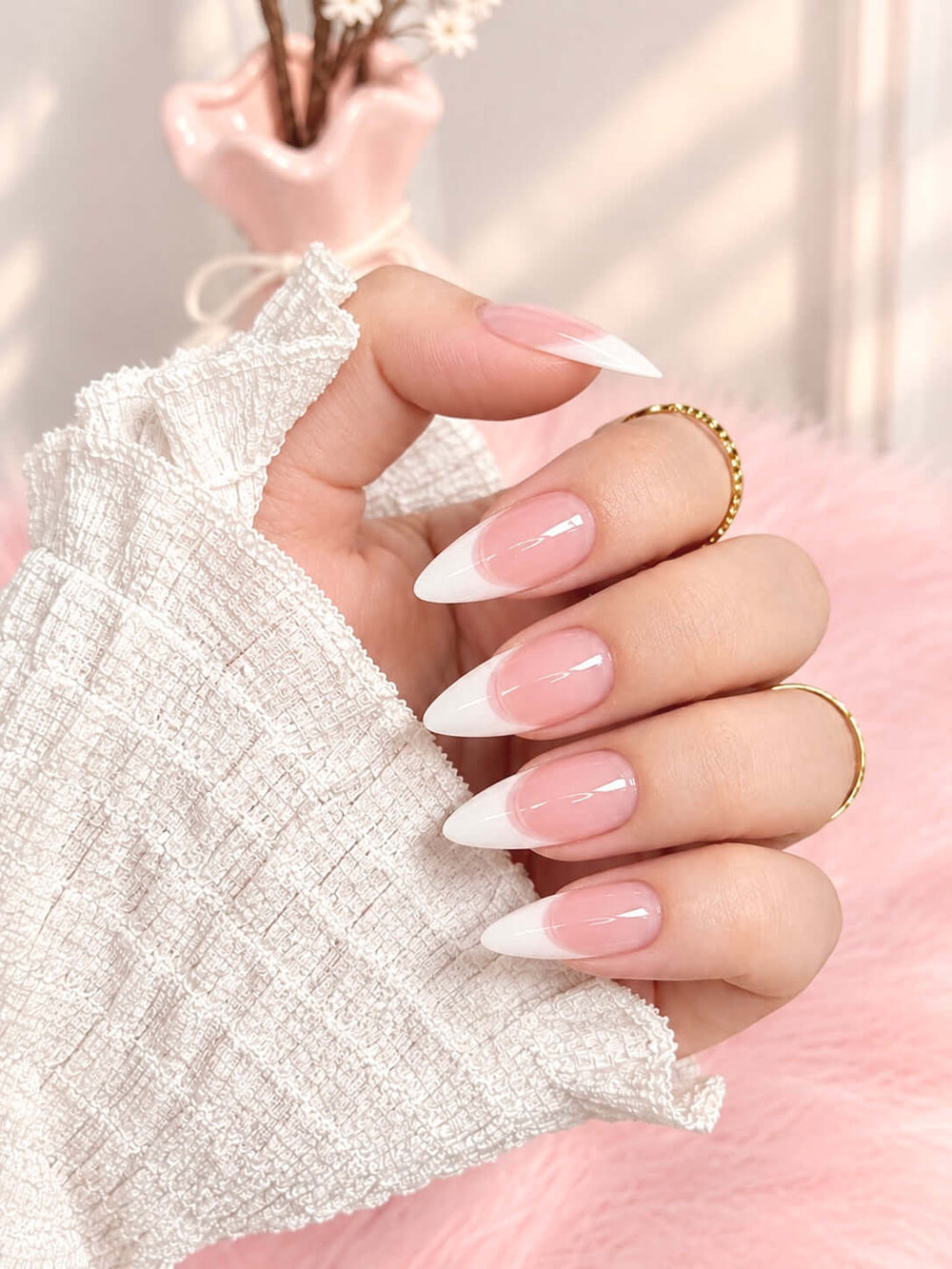 French Almond Press-On Nails
