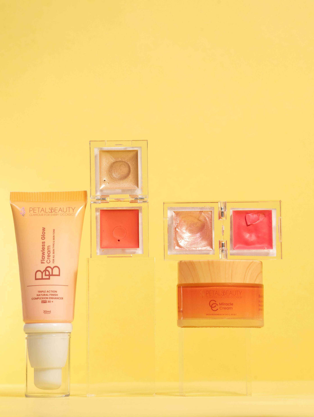 Petals Beauty Glow Bundle products arranged together