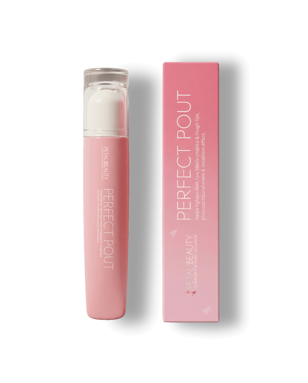 Petals Beauty Perfect Pout lip gloss in Pink Petals shade, 10ml tube with wand applicator