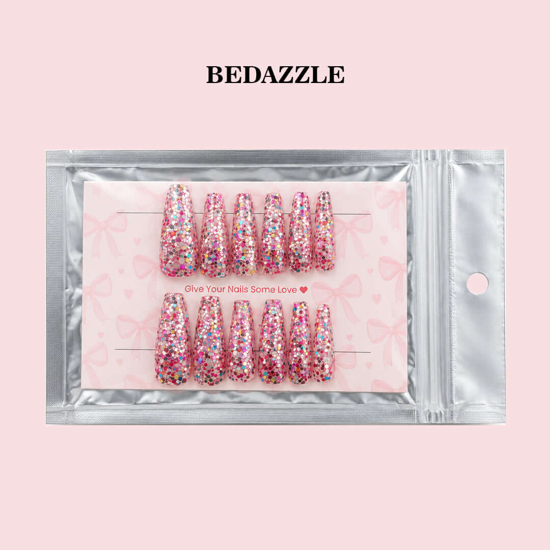 Petals Beauty press-on nails in Bedazzle design