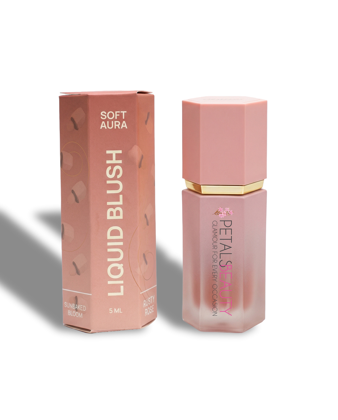 Petals Beauty Soft Aura liquid blush 5ml bottle with sponge applicator