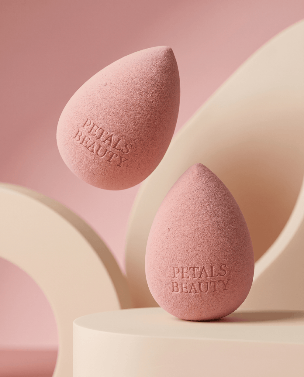 Two ultra soft beauty blender sponges shown together