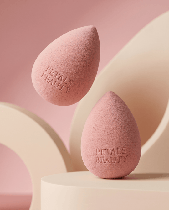 Two ultra soft beauty blender sponges shown together