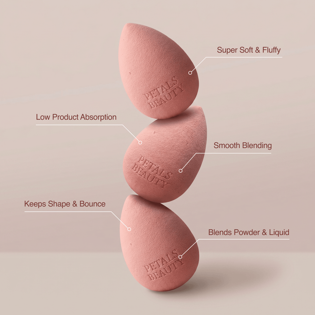 Pair of teardrop makeup sponges from the two-blender bundle
