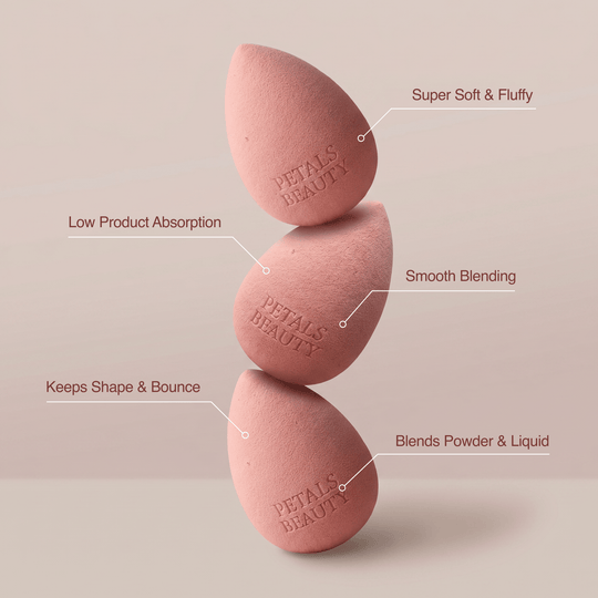 Pair of teardrop makeup sponges from the two-blender bundle