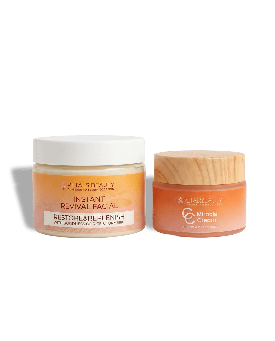 Glow Renewal Bundle with Miracle C Cream and Instant Revival Facial by Petals Beauty
